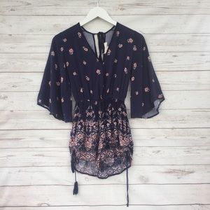 Boho Tassel Floral Romper
